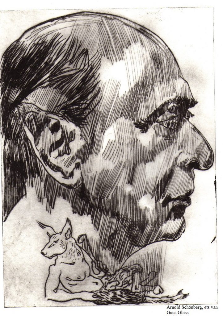 Arnold Schönberg, ets van Guus Glass