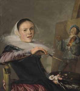 Judith Leyster, Zelfportret achter ezel, ca. 1640. National Gallery of Washington