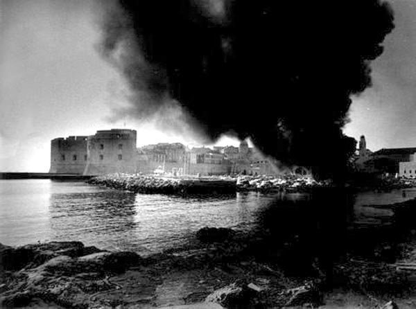 Beschieting van Dubrovnik, fotocredit Wiki