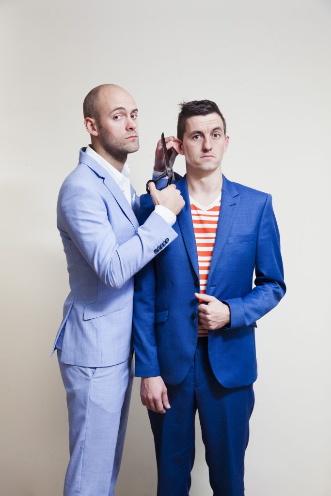 Schrijver Jaap Robben (l) en illustrator Benjamin Leroy