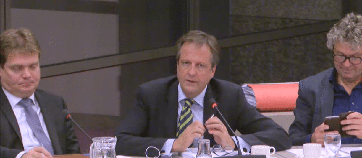 Van Veen (vvd), Pechtold (d66) en Monasch (pvda) tijdens het begrotingsdebat cultuur
