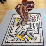 Betty Woodman AZTEC-VASE AND CARPET 1 2012