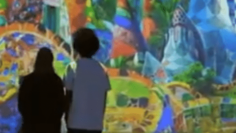 Gaudi in Fabrique de lumiere. Screenshot-uitsnede uitzending WNL