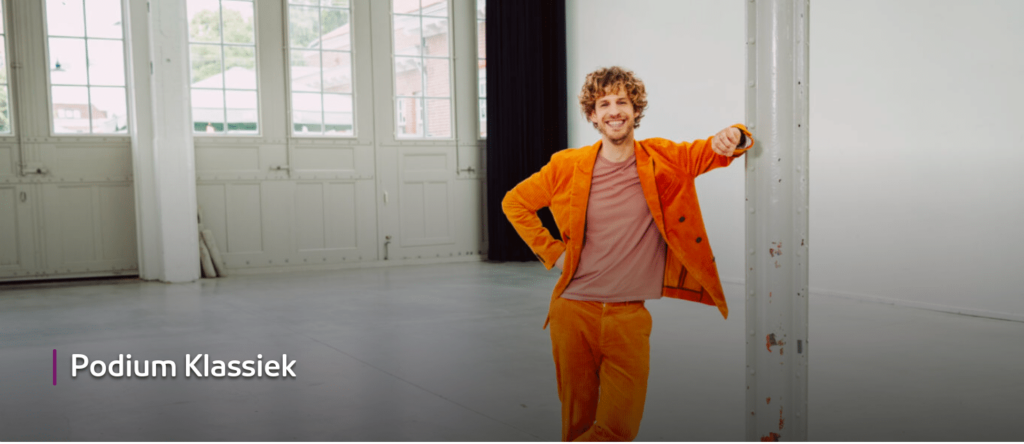 Floris Kortie op de nieuwe webpagina van Podium Klassiek